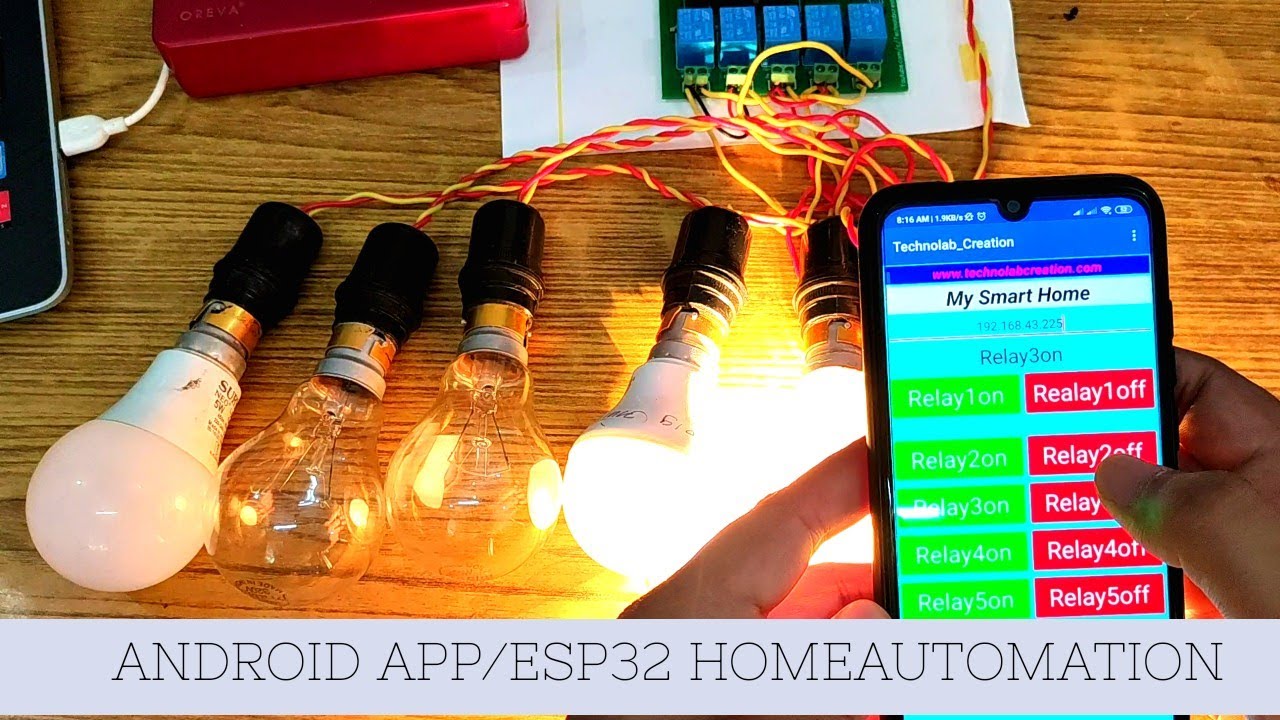 ESP32 Web Server Android APP| Home Automation | Build Application