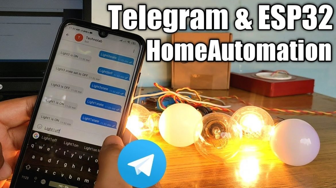 HomeAutomation System Using Telegram & ESP32 with feedback.