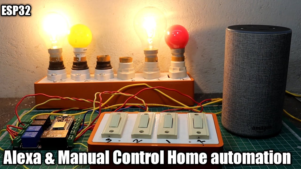 Alexa & Manual Control HomeAutomation System Using ESP32