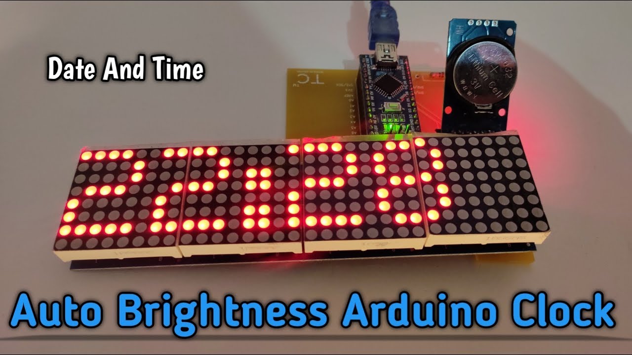 Arduino Nano Clock With Auto Brightness.