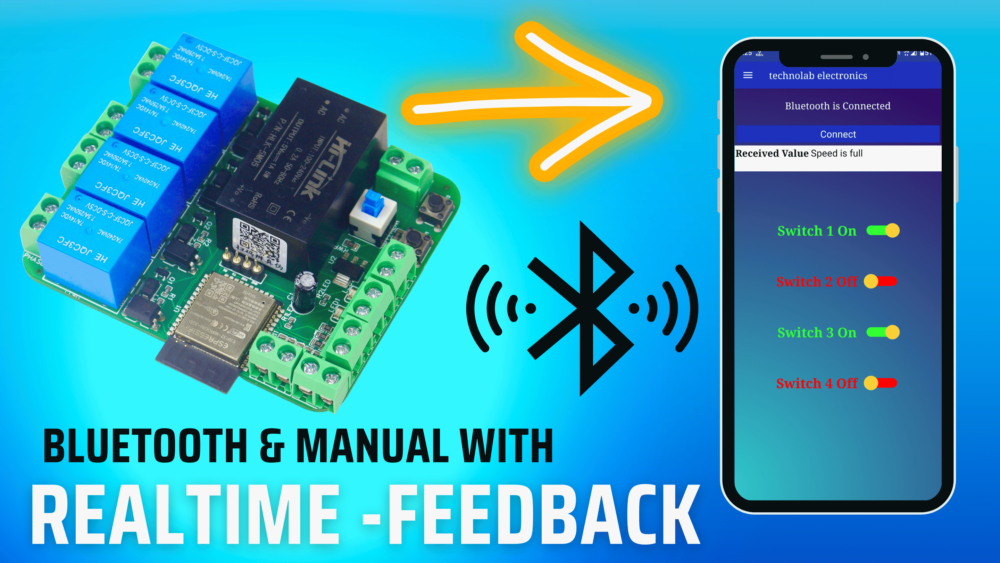 Bluetooth & Manual Control Home-Automation System with Realtime feedback.