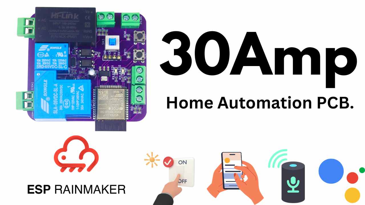 30Amp Home-Automation PCB for heavy Load Appliances.