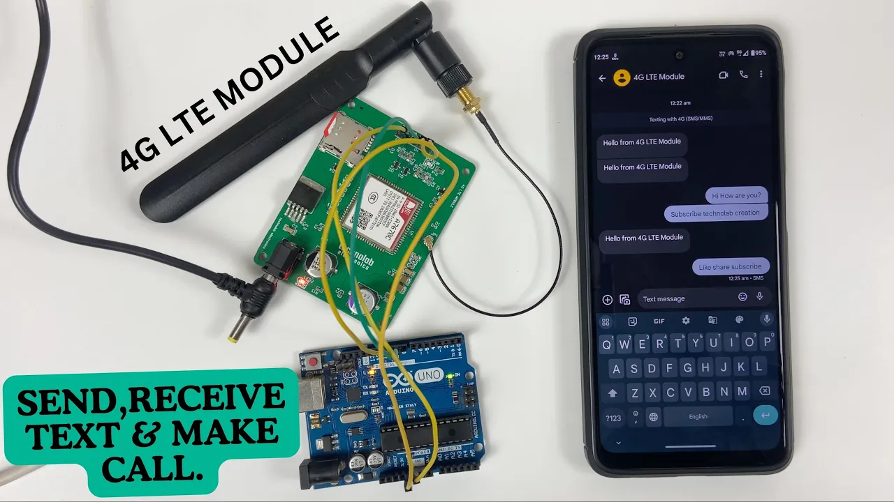 4G LTE Module : How to Send, Receive & Make Call using AT Commands.